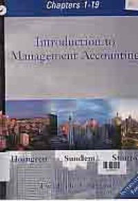 Image of INTRODUCTION TO MANAGEMENTL ACCOUNTING