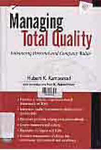 Image of MANAGING TOTAL QUALITY: Enhancing Personal and Company Value