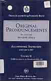 Image of ORIGINAL PRONOUNCEMENTS OF ACCOUNTING STANDARDS AS AMENDED 2005/2006 EDITION