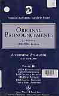 Image of ORIGINAL PRONOUNCEMENTS ACCOUNTING STANDARDS OF JUNE 1, 2005