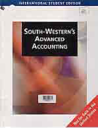 Image of SOUTH WESTERN'S ADVANCED ACCOUNTING