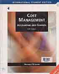 Image of COST MANAGEMENT; Accounting and Control