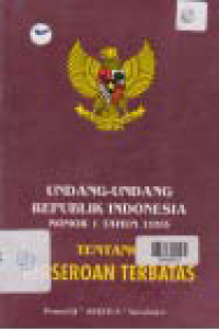 Image of UNDANG - UNDANG REPUBLIK INDONESIA NOMOR 1 TAHUN 1995 TENTANG PERSEROAN TERBATAS