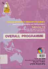 Image of OVERALL PROGRAMME : World University Presidents Summit Reflections on Diversity and Harmonization