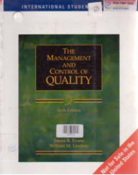 THE MANAGEMENT AND CONTROL OF QUALITY + CD