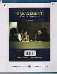 MANAGEMENT CONTROL SYSTEMS