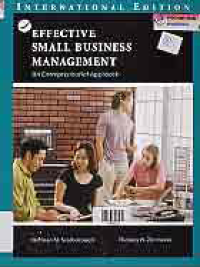 Image of EFFECTIVE SMALL BUSINESS MANAGEMENT; AN ENTREPRENEURIAL APPROACH
