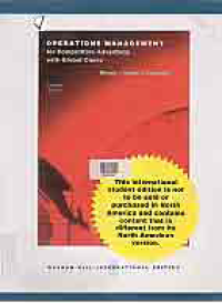 Image of OPERATIONS MANAGEMENT FOR COMPETITIVE ADVANTAGE + DVD