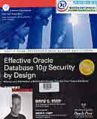 Image of EFFECTIVE ORACLE DATABASE 10g SECURITY BY DESIGN