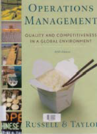 OPERATIONS MANAGEMENT; Quality and Competitiveness In A Global Environment