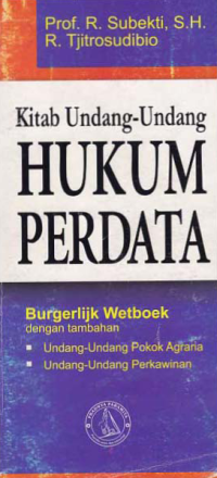 Image of KITAB UNDANG-UNDANG HUKUM PERDATA; Burgelijk Wetboek