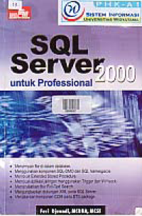 Image of SQL SERVER 2000 UNTUK PROFESIONAL