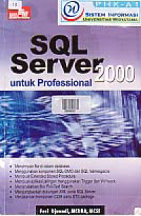 SQL SERVER 2000 UNTUK PROFESIONAL