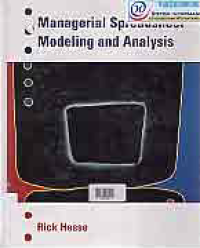 Image of MANAGERIAL SPREADSHEET MODELING AND ANALYSIS
