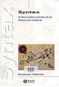 Image of SYNTAX: A Generative Introduction