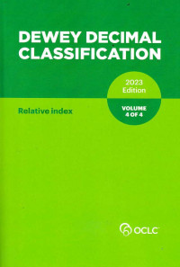 Image of DEWEY DECIMAL CLASSIFICATION : Relative Index