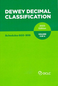 Image of DEWEY DECIMAL CLASSIFICATION : Schedules 600-999