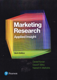 Image of MARKETING RESEARCH APPLIED INSIGHT SIXTH EDITION