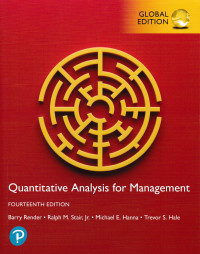 QUANTITATIVE ANALYSIS FOR MANAGEMENT