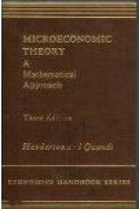 Image of MICROECONOMIC THEORY A MATHEMATICAL APPROACH
